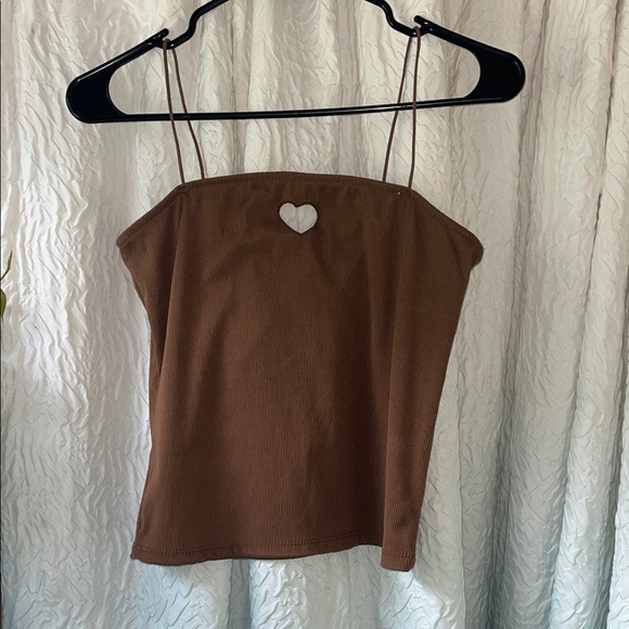 Rue21 Brown Camisole with Heart Detail - Picture 1 of 3